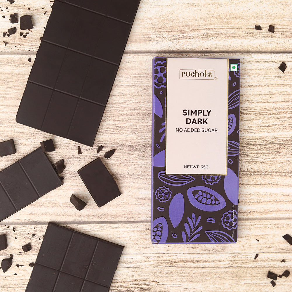 Simply Dark (No Added Sugar) Chocolate Bar