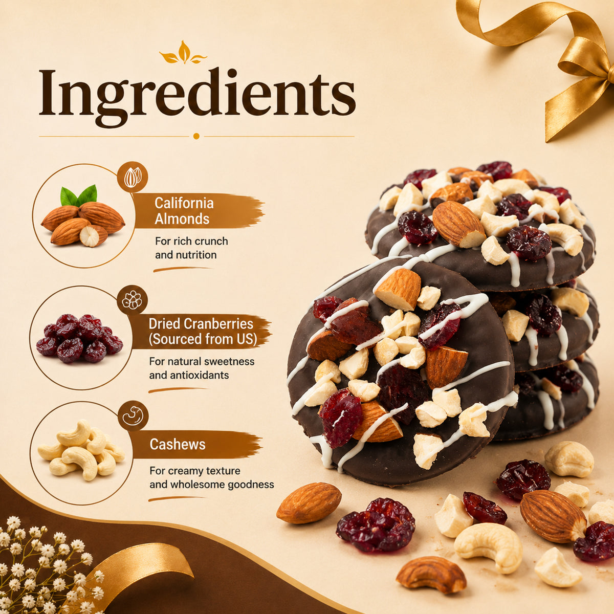 Ruchoks Chocolate Pizza Premium Chocolate Brittles  (10 Units)