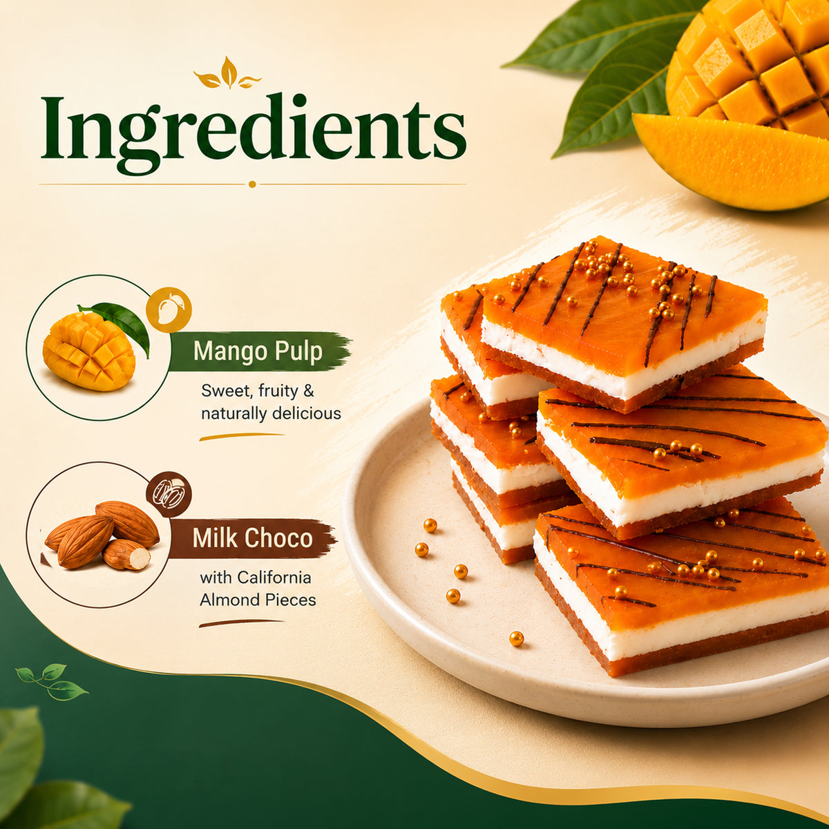 Ruchoks Mango Sandwich Premium Chocolate Brittles  (10 Units)