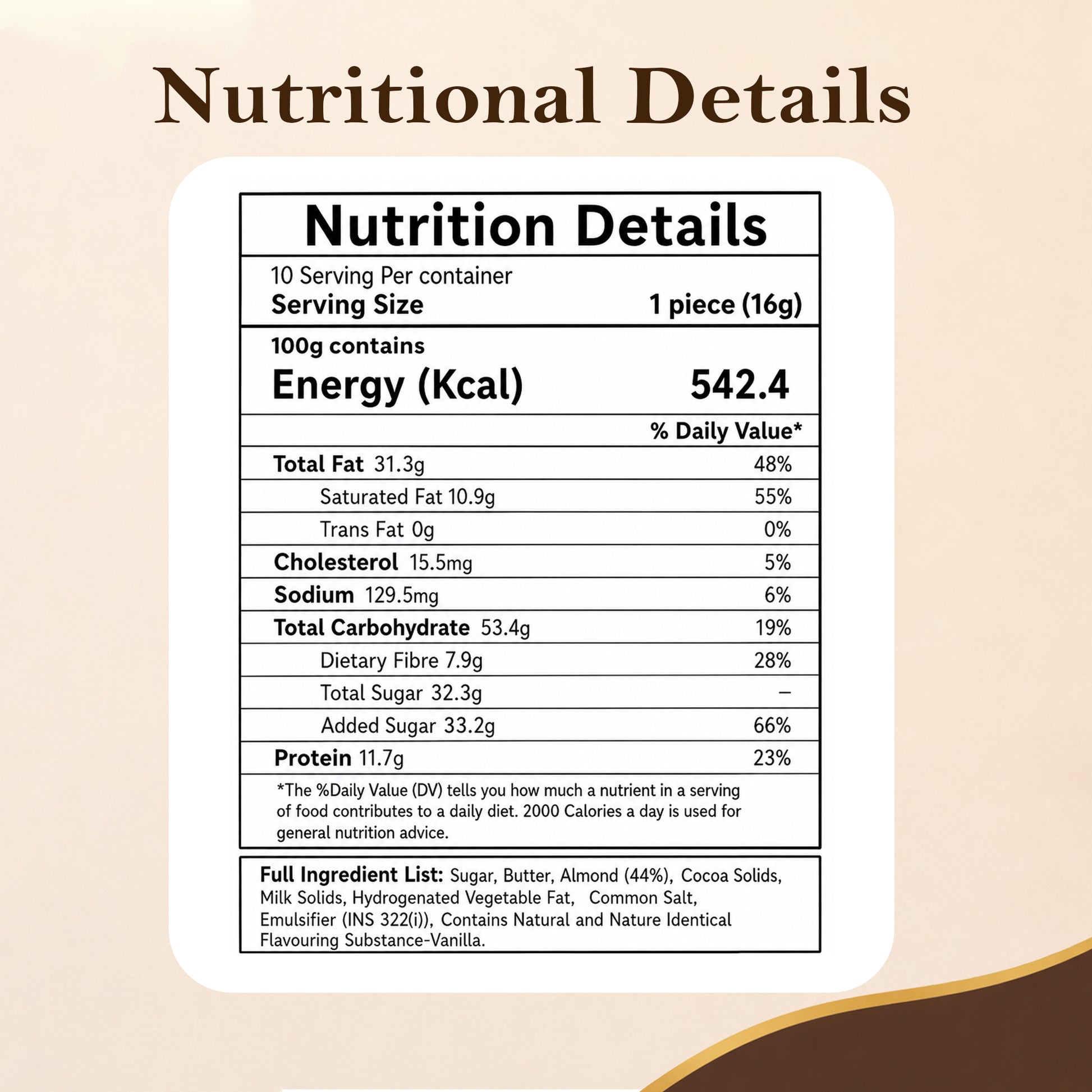 Ruchoks Almond Praline_Premium Chocolate Brittles  (10 Units)