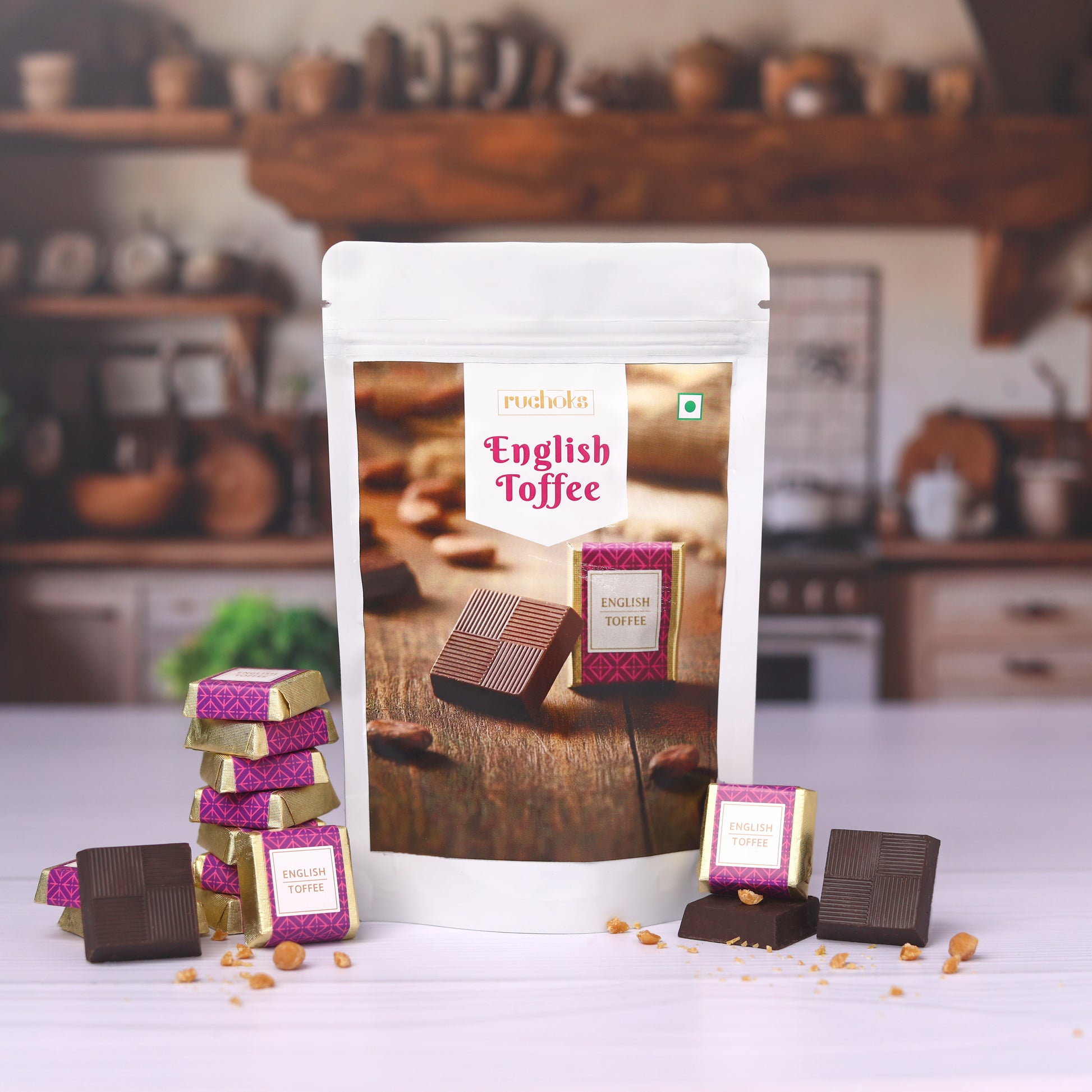 English Toffee Square Chocolate