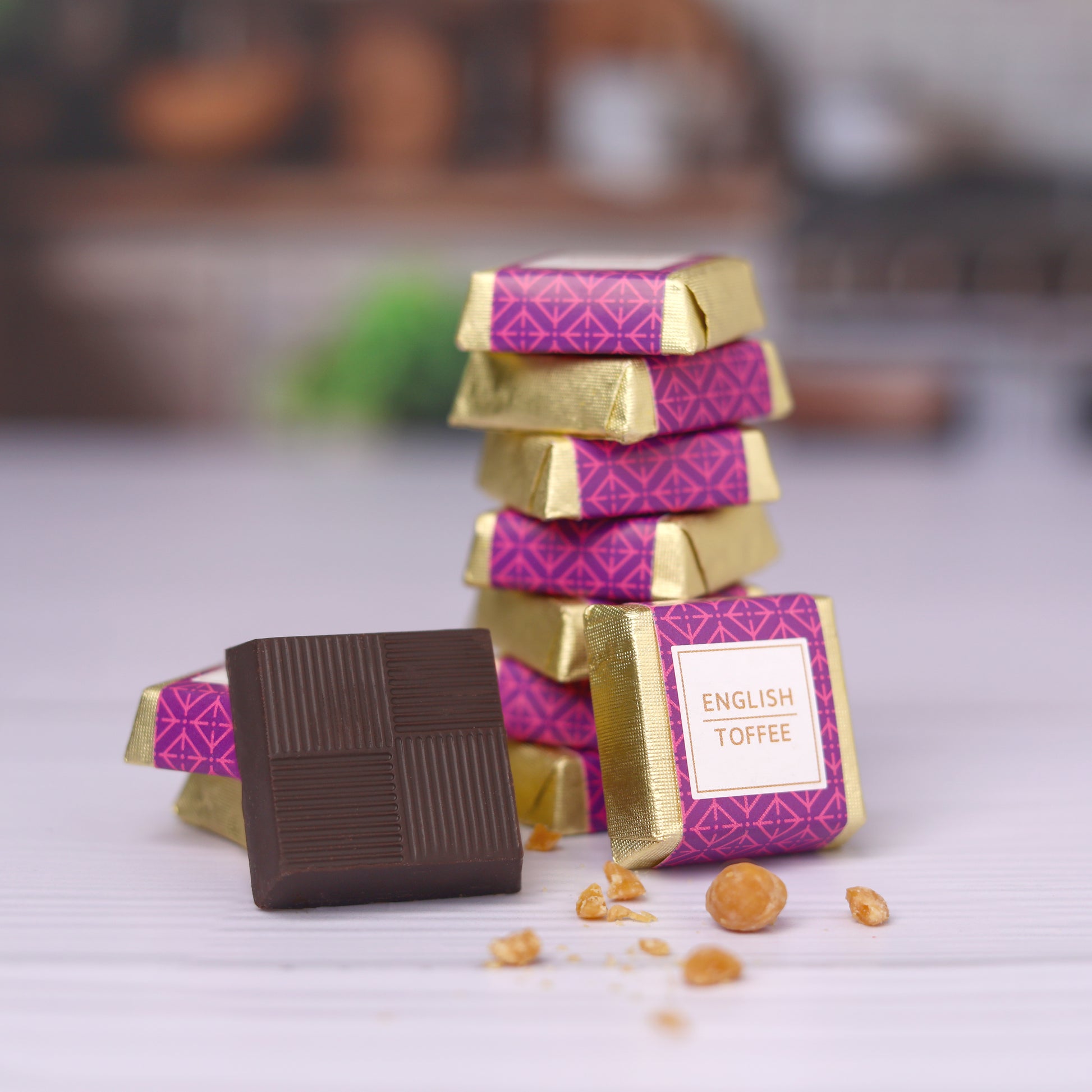 English Toffee Square Chocolate