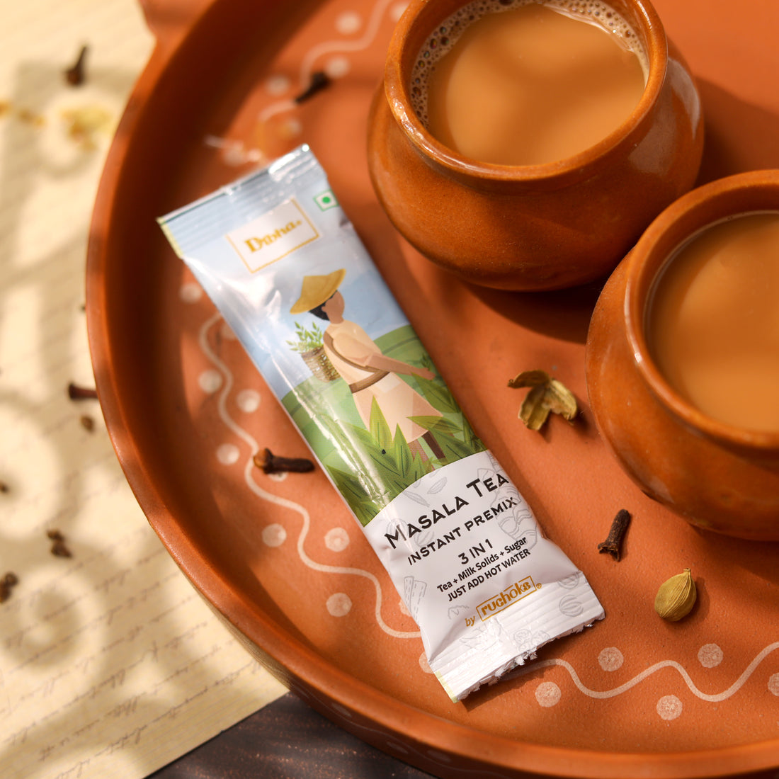 Dibha Instant Masala Tea Sachet 10 Pcs (Pack of 10),140 g
