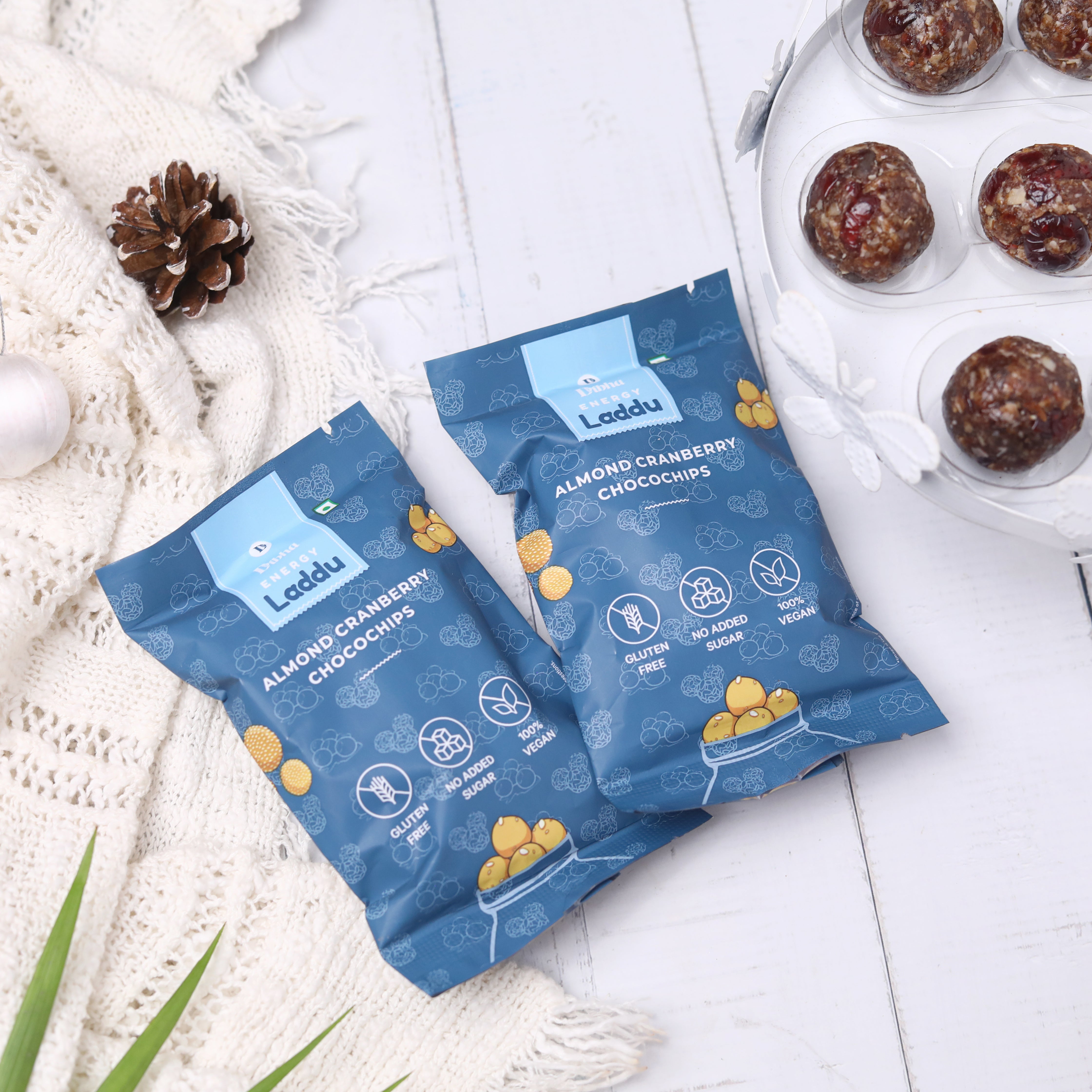 Dibha Cranberry Almond Chocochips Laddoo 10 Pcs (Pack of 1),130 g