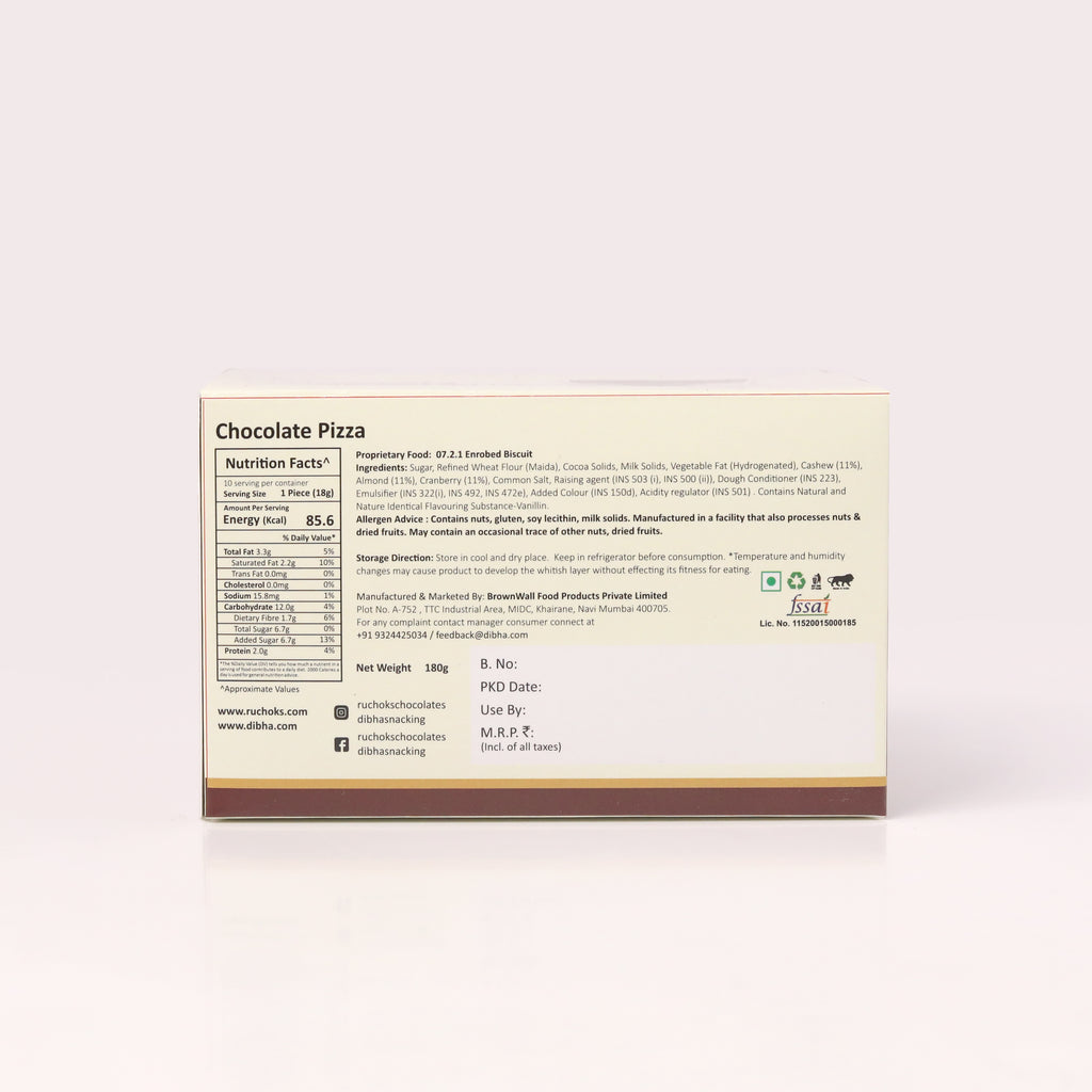 Ruchoks Chocolate Pizza_Premium Chocolate Brittles  (10 Units)