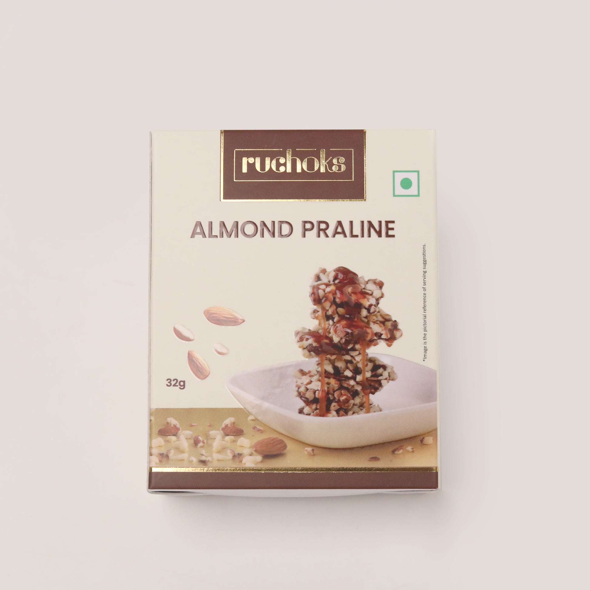 Ruchoks Almond Praline_Premium Chocolate 2 Pcs (Pack of 2),32g