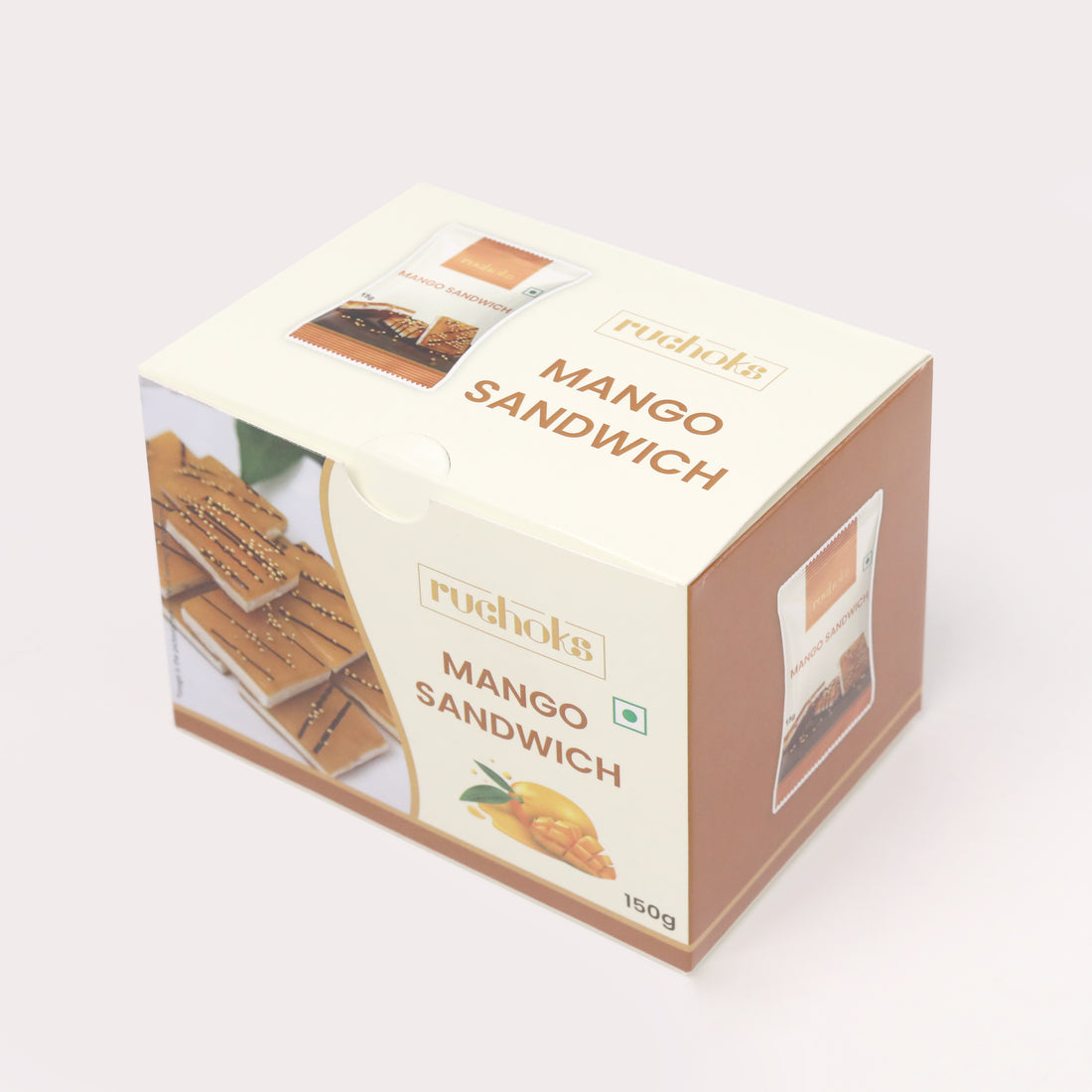 Ruchoks Mango Sandwich Premium Chocolate Brittles  (10 Units)