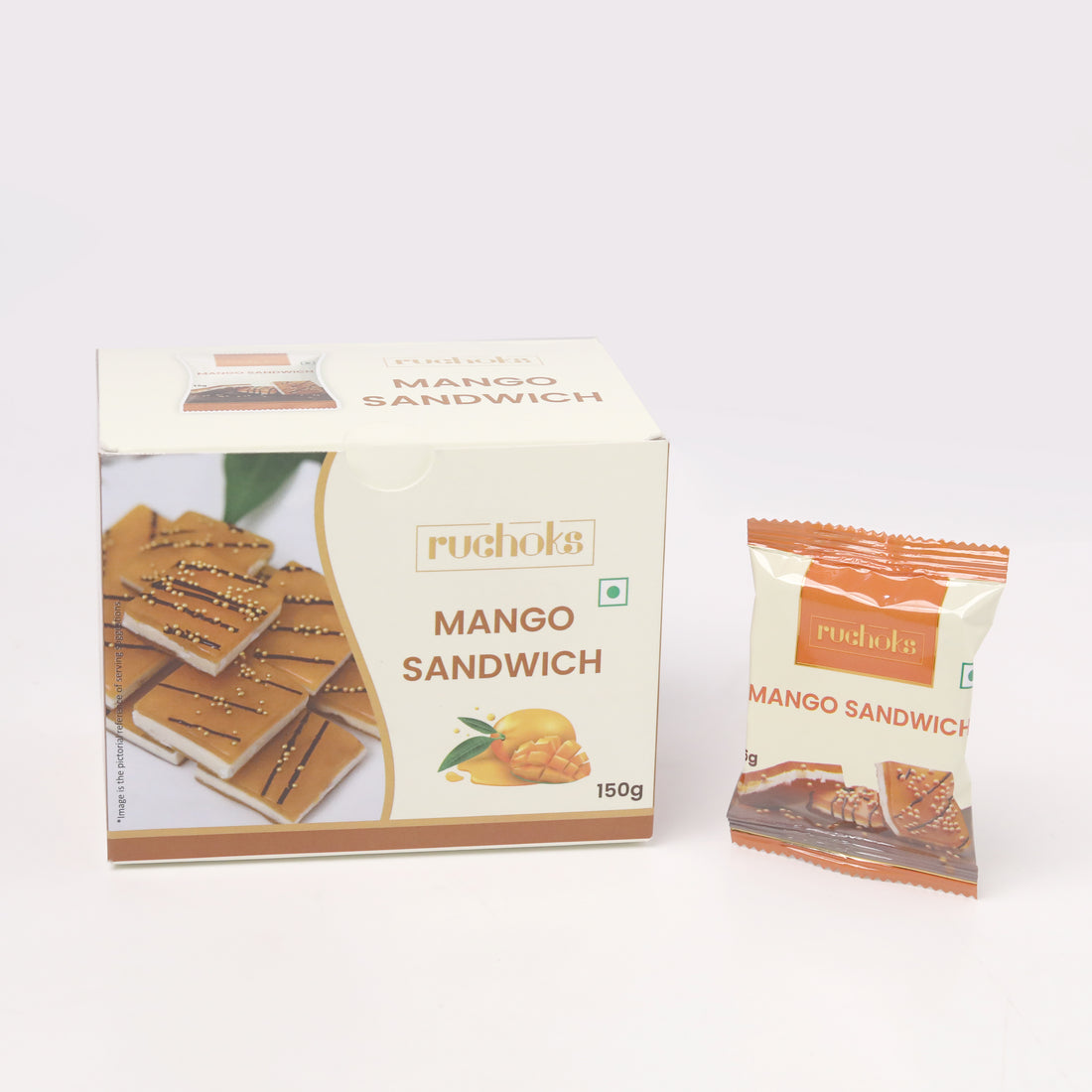Ruchoks Mango Sandwich Premium Chocolate Brittles  (10 Units)