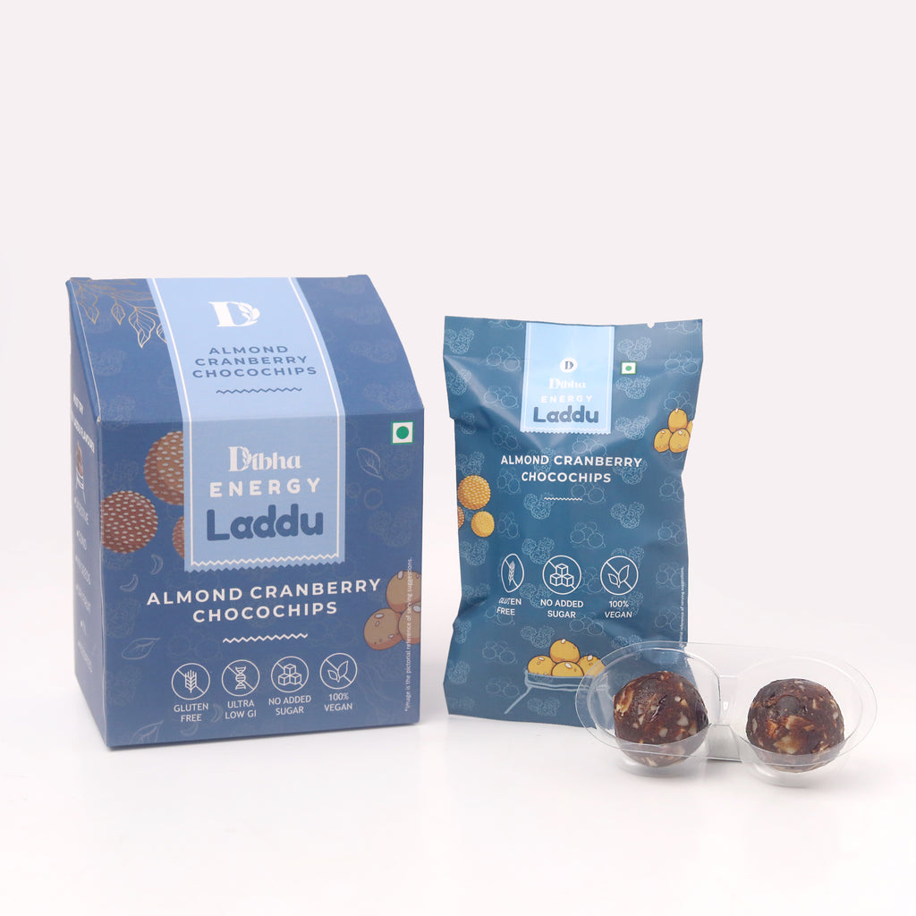 Dibha Cranberry Almond Chocochips Laddoo 10 Pcs (Pack of 1),130 g