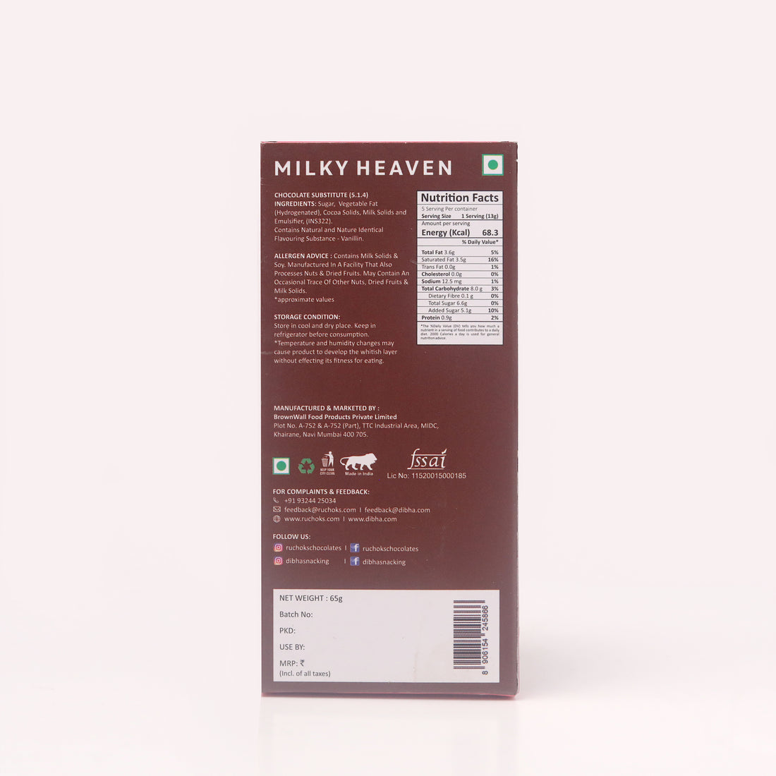 Milky Heaven Chocolate Bar