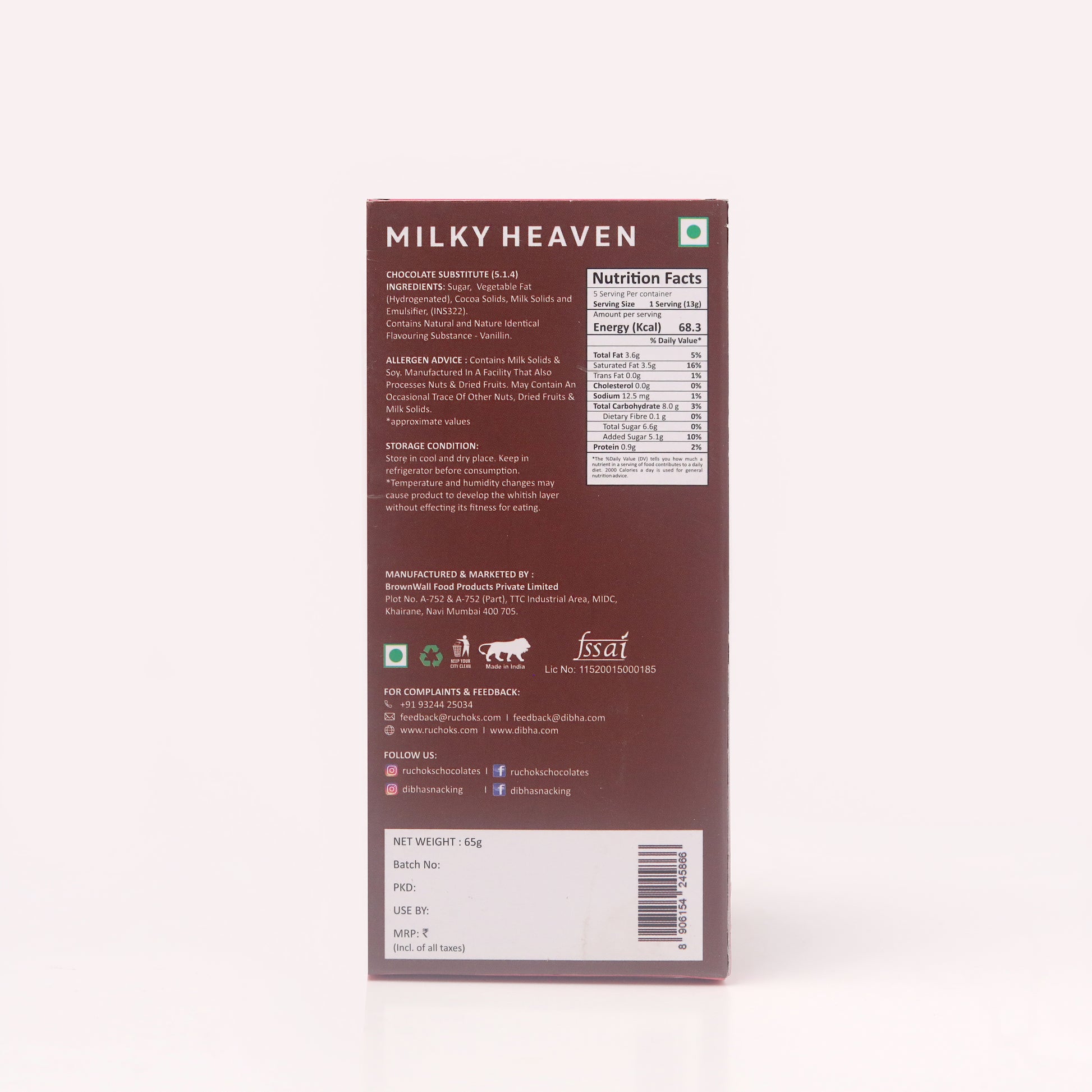 Milky Heaven Chocolate Bar