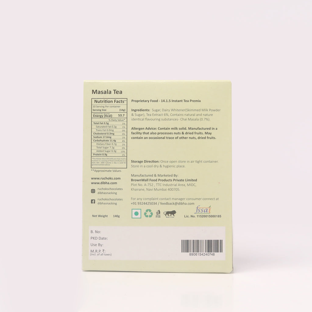 Instant Masala Tea - Set of 10 Sachets