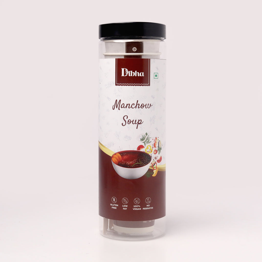 Dhiba Instant Premix Manchow Cup Jar Soup 10 Pcs (Pack of 1),100 g