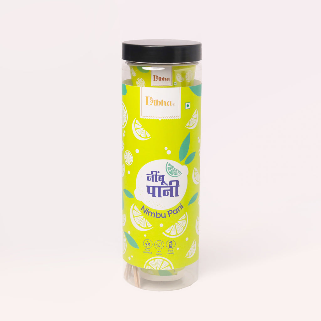Dibha Instant Nimbu Pani Cup Jar Juices 10 Pcs (Pack of 1),50 g