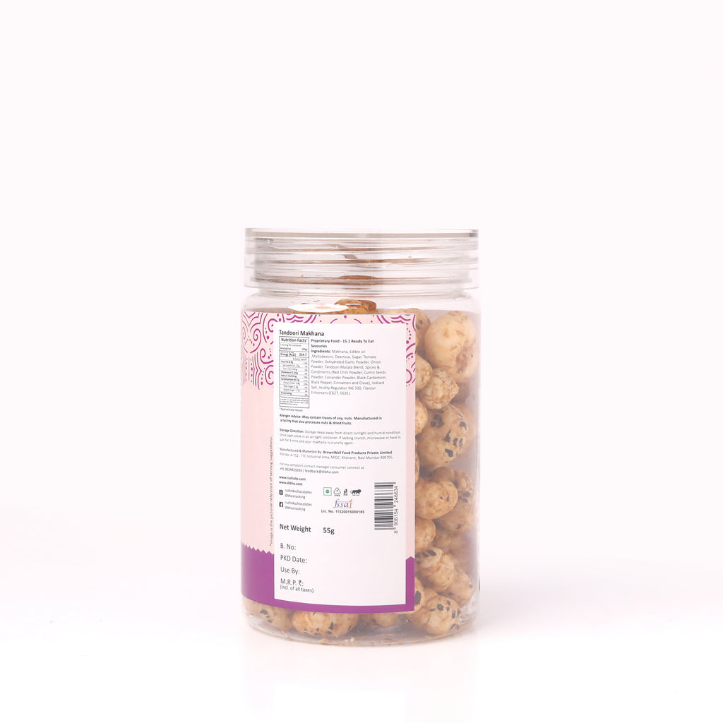 DIBHA - HONEST SNACKING Tandoori Flavour Makhana, 55g
