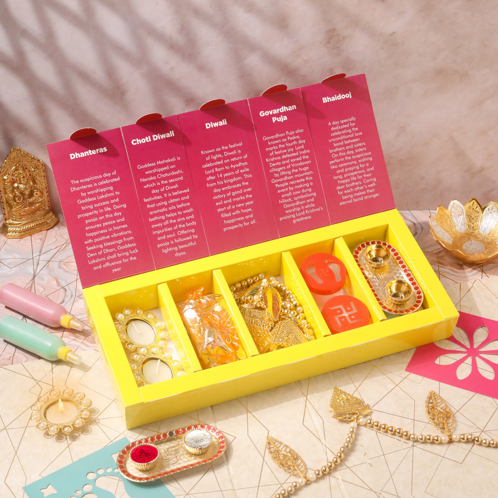 Ruchoks Premium Pooja Kit 5 Days Celebration With Cracker Chocolates