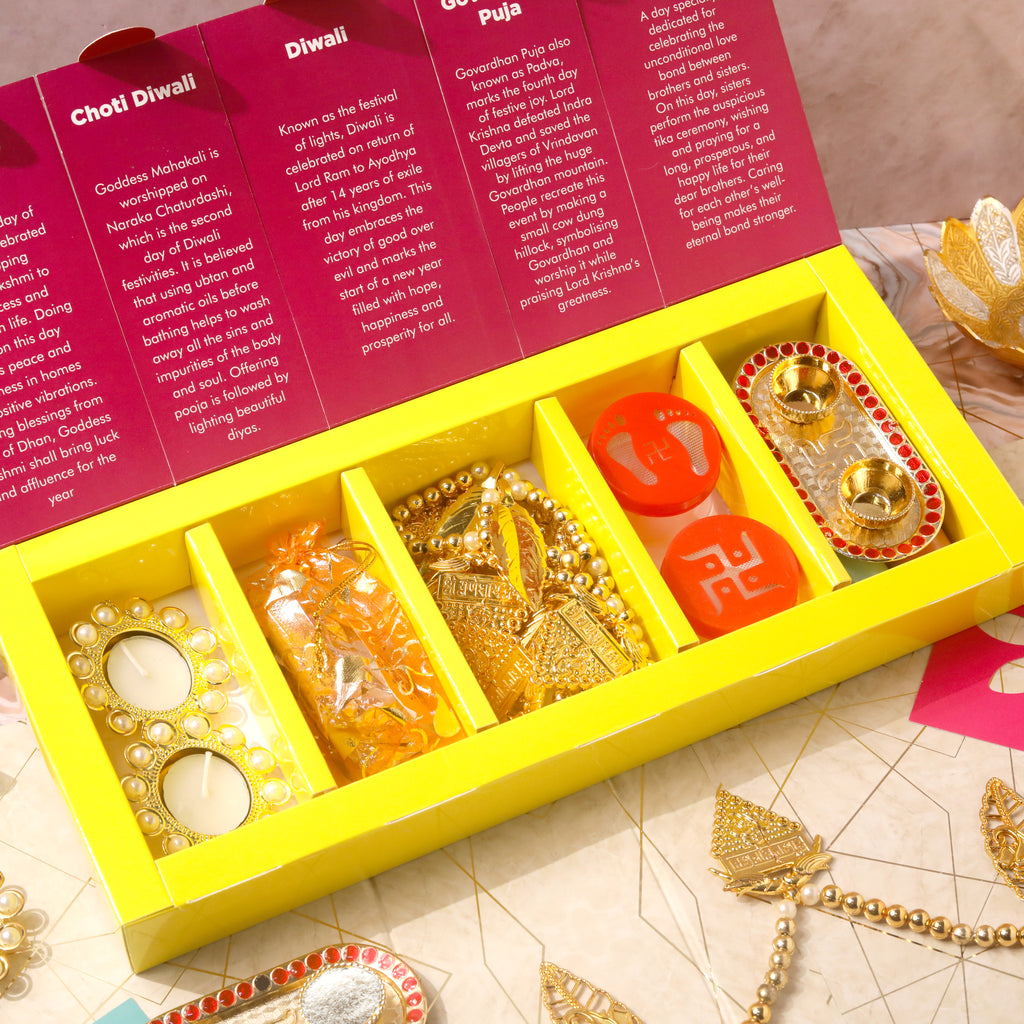Ruchoks Premium Pooja Kit 5 Days Celebration With Cracker Chocolates