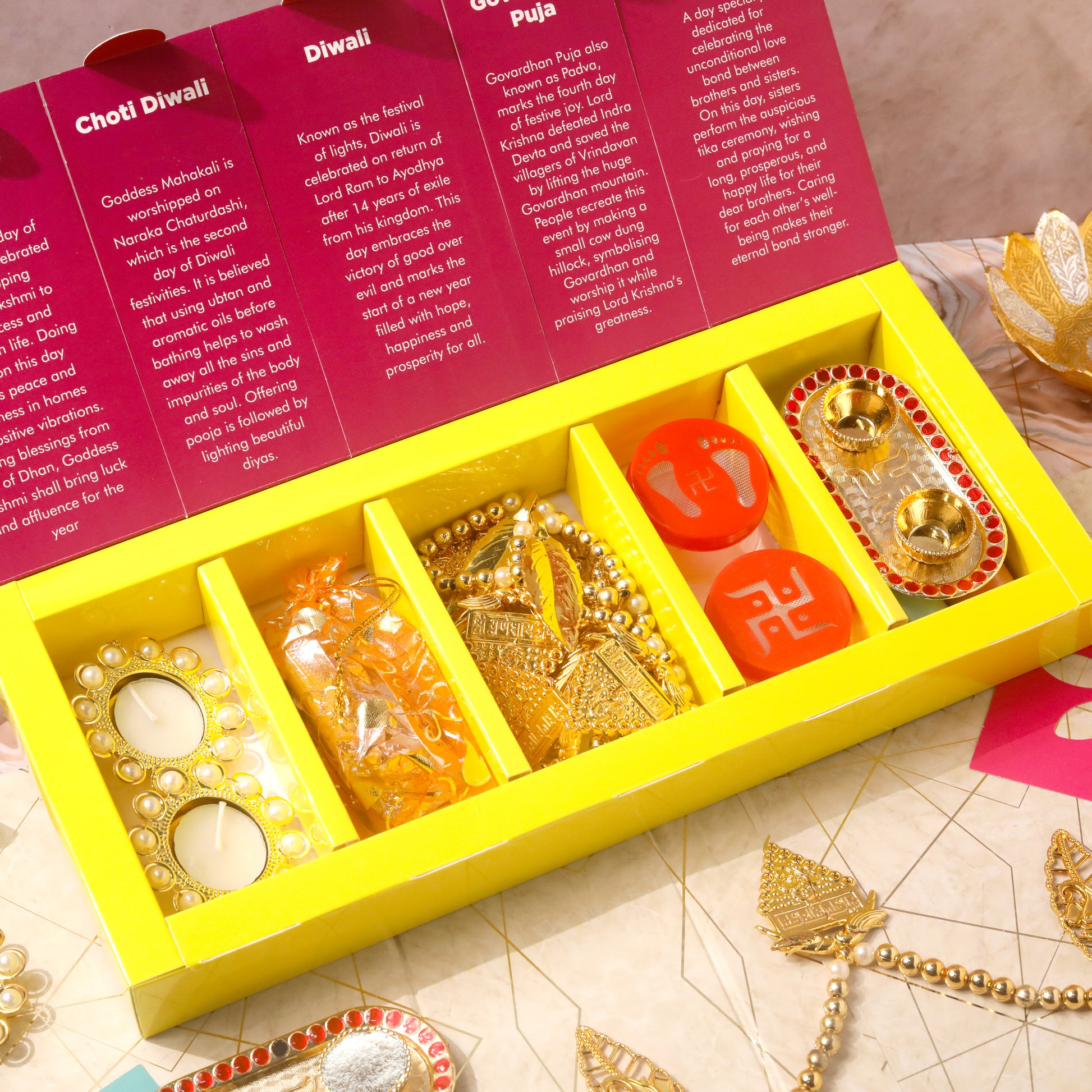 Ruchoks Premium Pooja Kit 5 Days Celebration With Cracker Chocolates