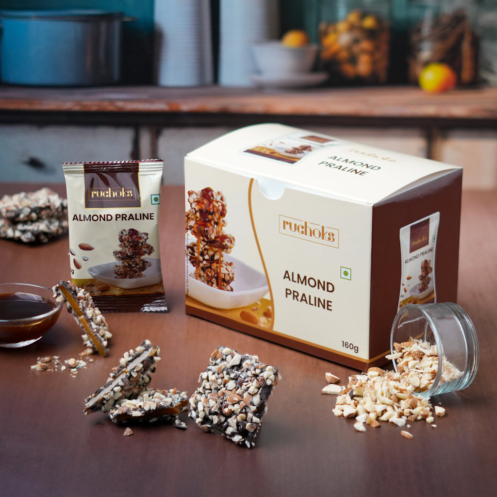 Ruchoks Almond Praline_Premium Chocolate Brittles  (10 Units)