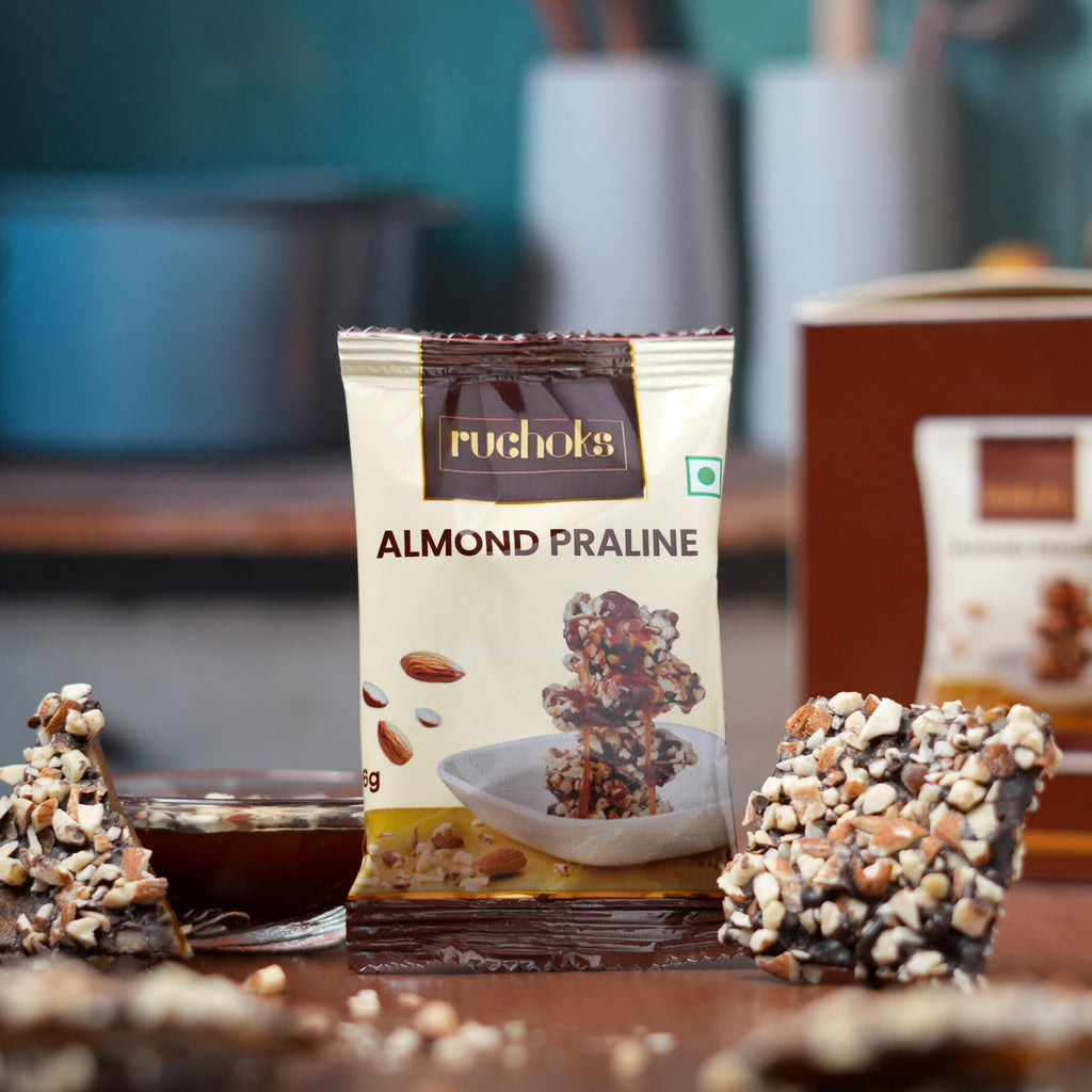 Ruchoks Almond Praline_Premium Chocolate Brittles  (10 Units)