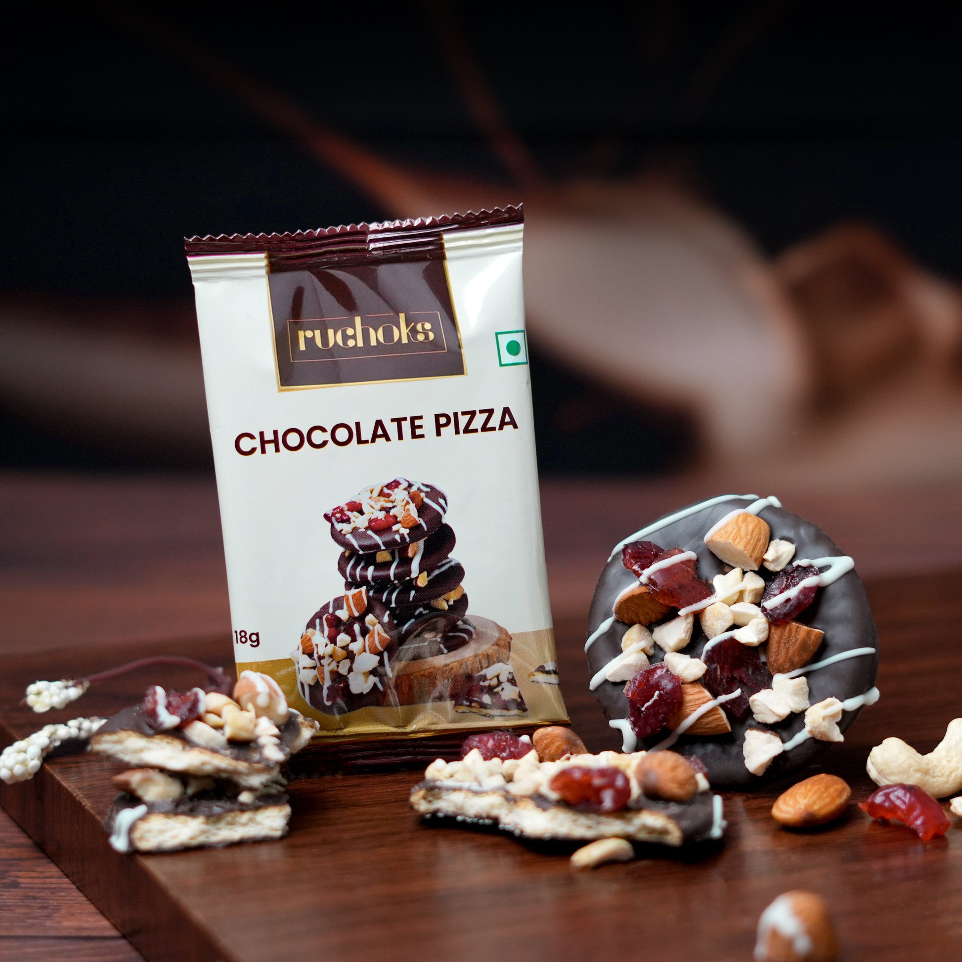 Ruchoks Chocolate Pizza_Premium Chocolate Brittles  (10 Units)