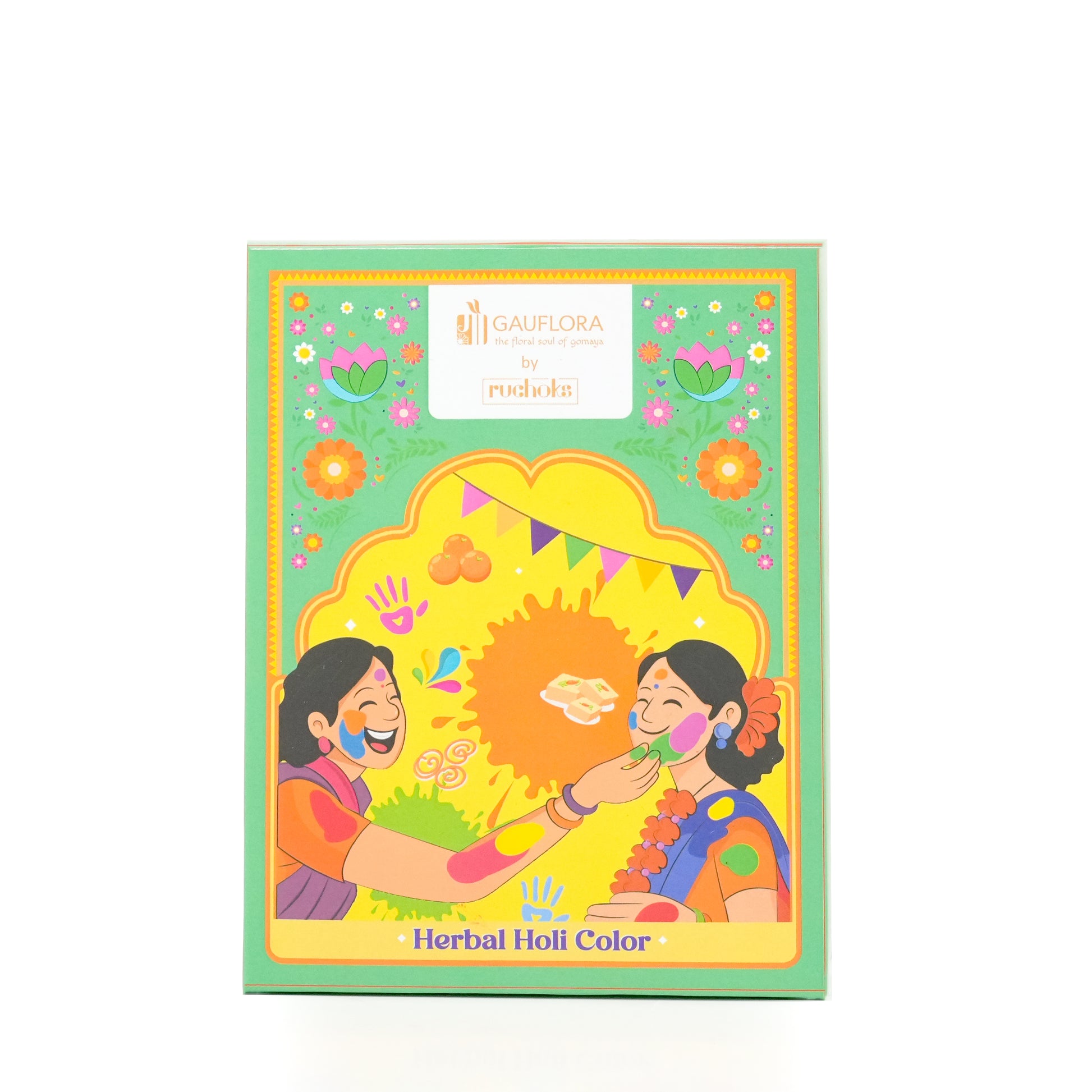 Organic Herbal Holi Colours - Pack of 4 - 400 gms