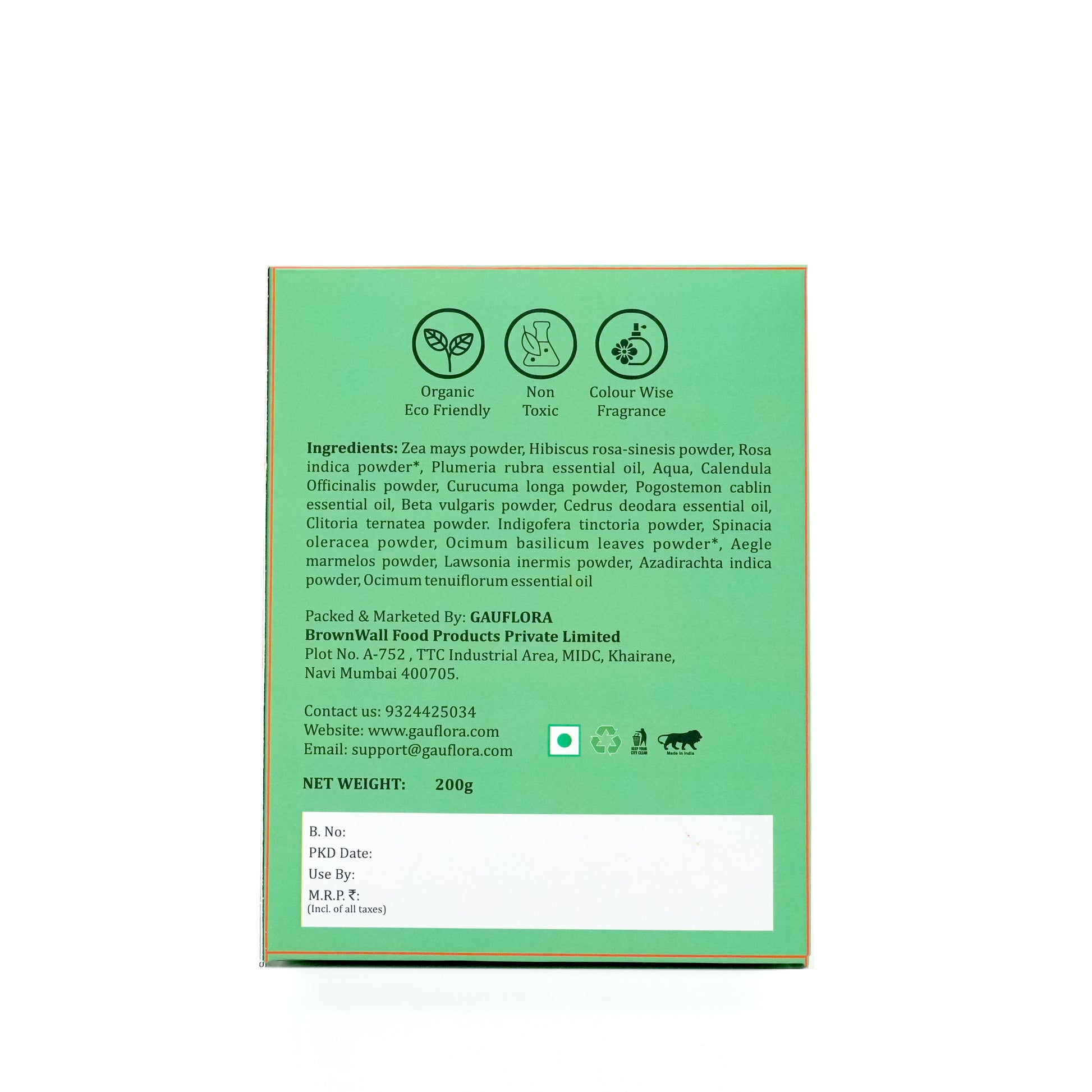 Organic Herbal Holi Colours - Pack of 4 - 400 gms