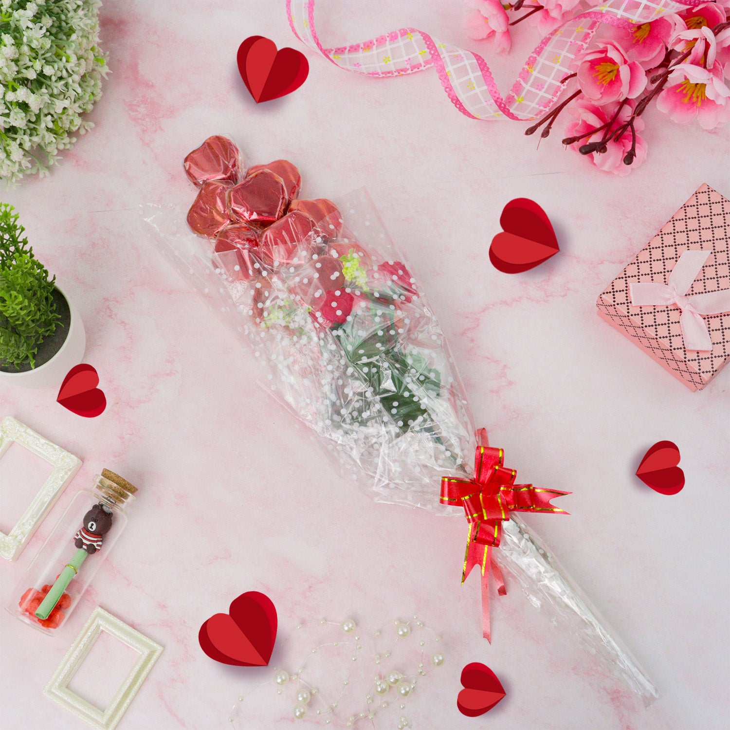 Heart Shape Chocolate Bouquet