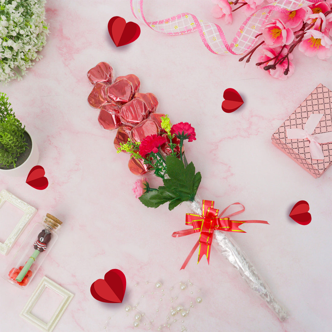 Heart Shape Chocolate Bouquet