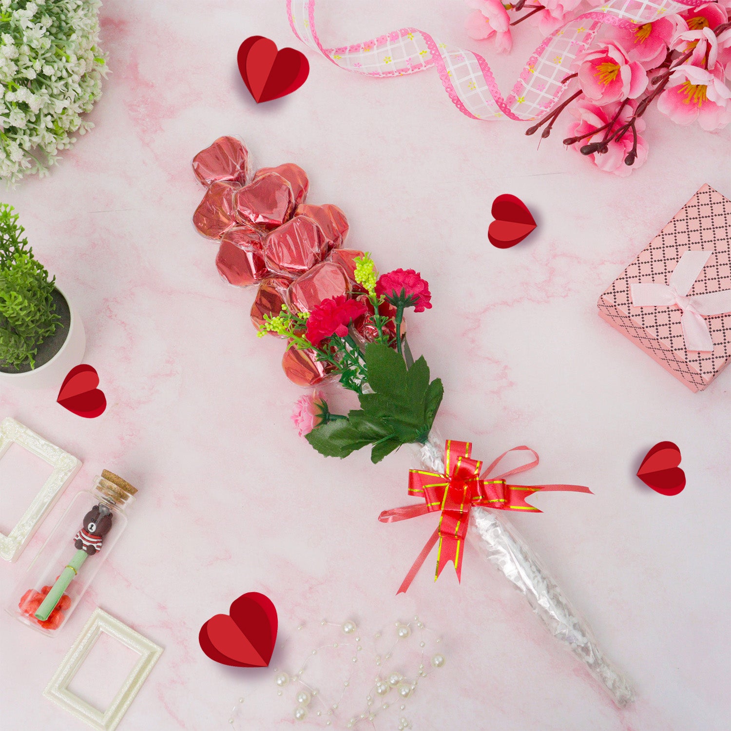 Heart Shape Chocolate Bouquet