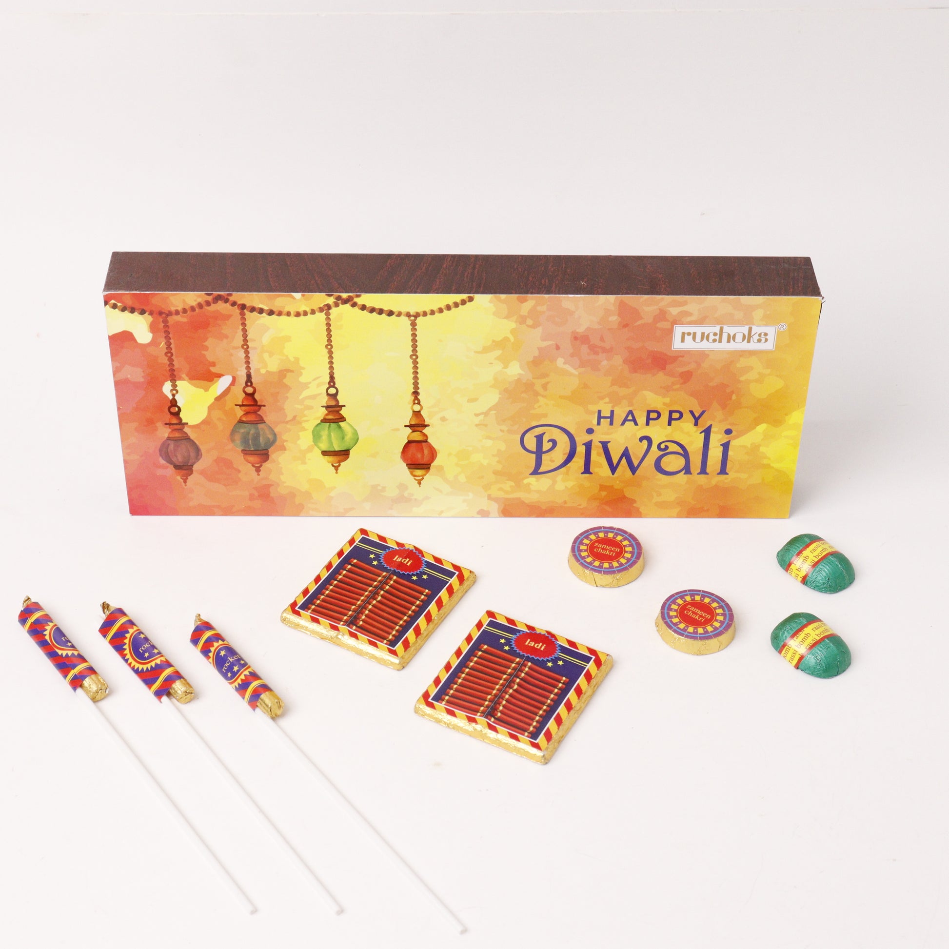 Ruchoks Premium Diwali Cracker Wooden Box (W2)