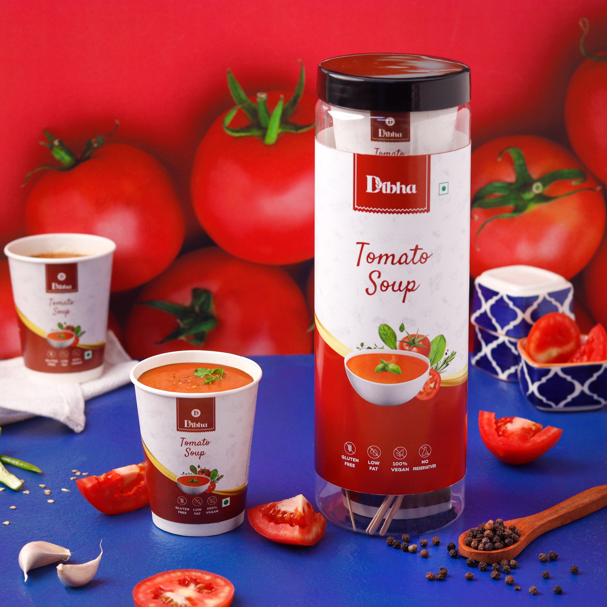Instant Tomato Soup - Set of 10 Cups