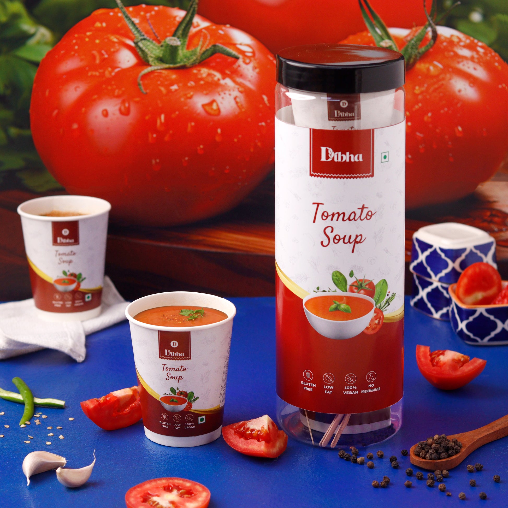 Instant Tomato Soup - Set of 10 Cups
