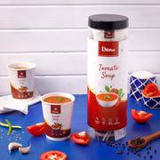 Dibha Tomato Soup Instant Premix Glass Jar 10 Pcs (Pack of 10),100 g