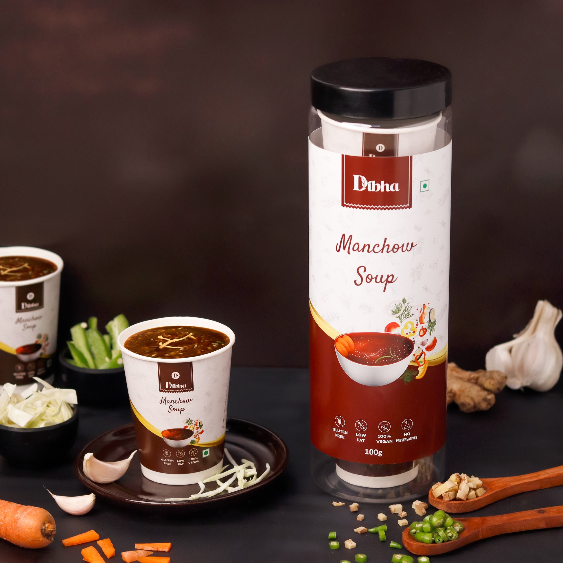 Instant Manchow Soup - Set of 10 Cups