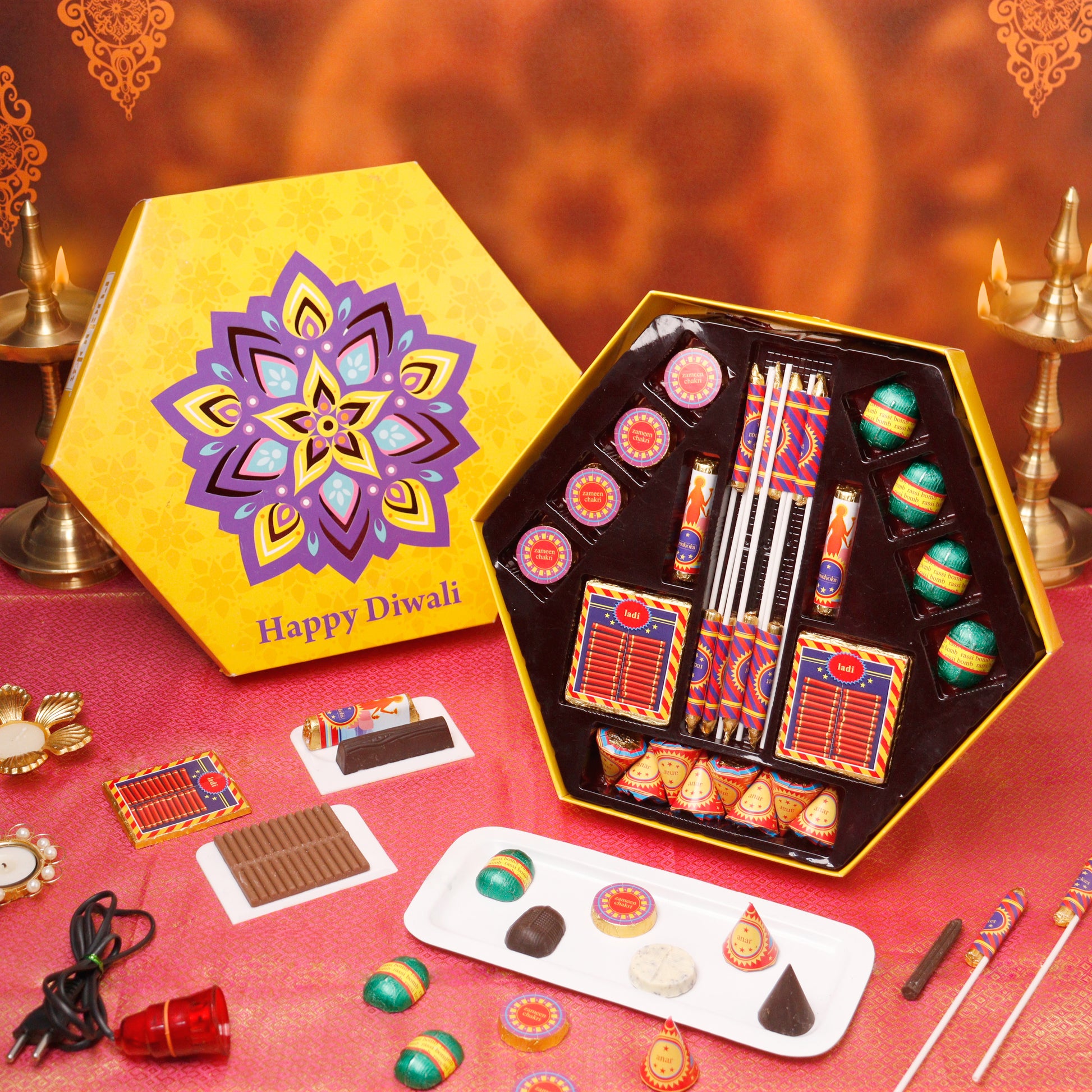 Ruchoks Premium Diwali Box(Kandil) 412 gms (K5)