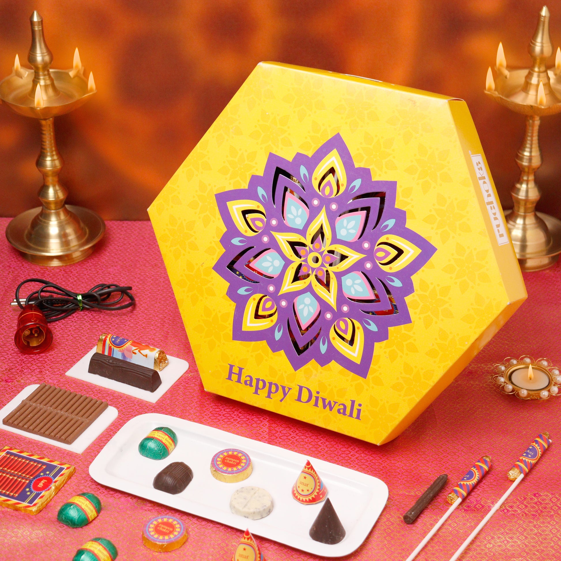 Ruchoks Premium Diwali Box(Kandil) 412 gms (K5)