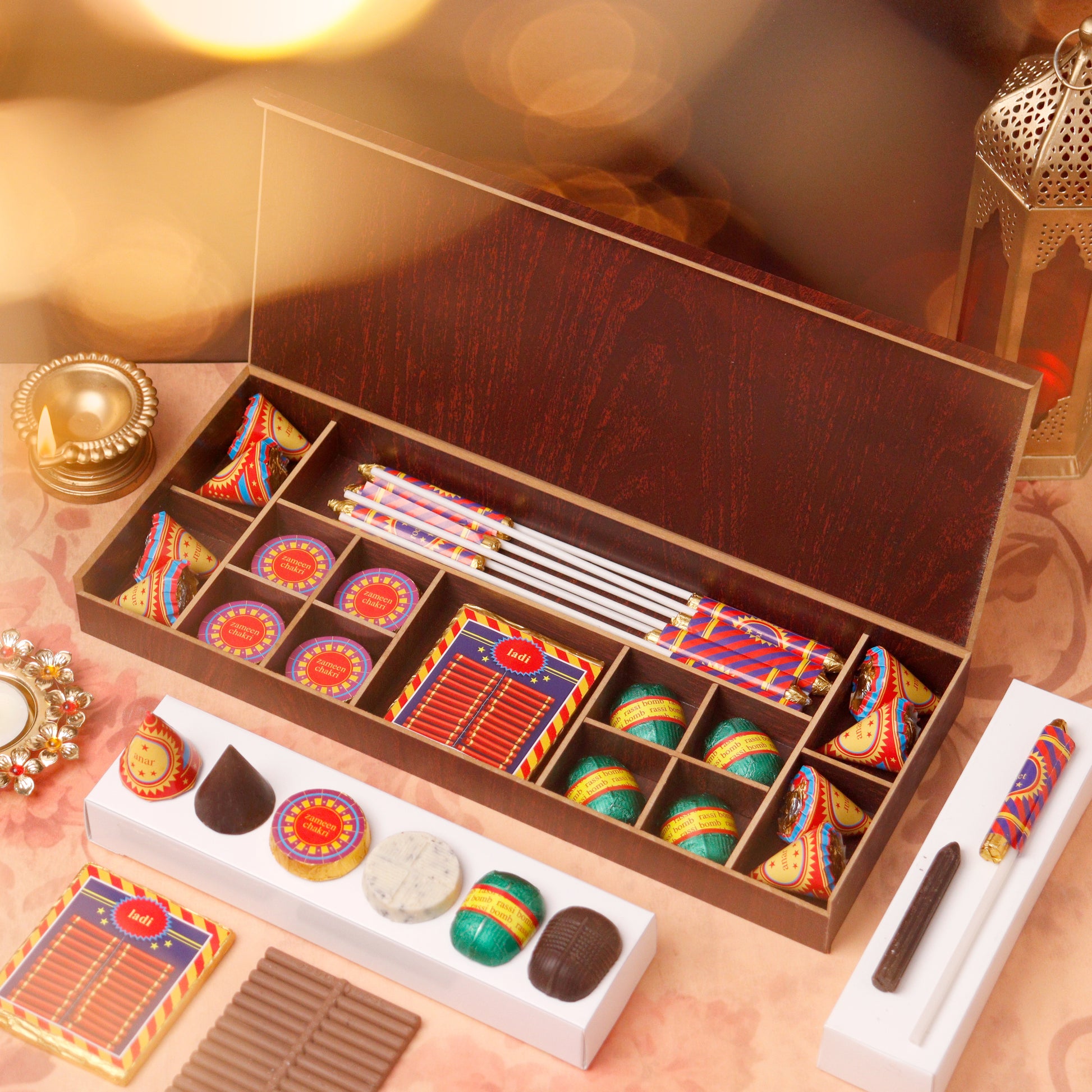 Ruchoks Premium Diwali Cracker Wooden Box (W2)