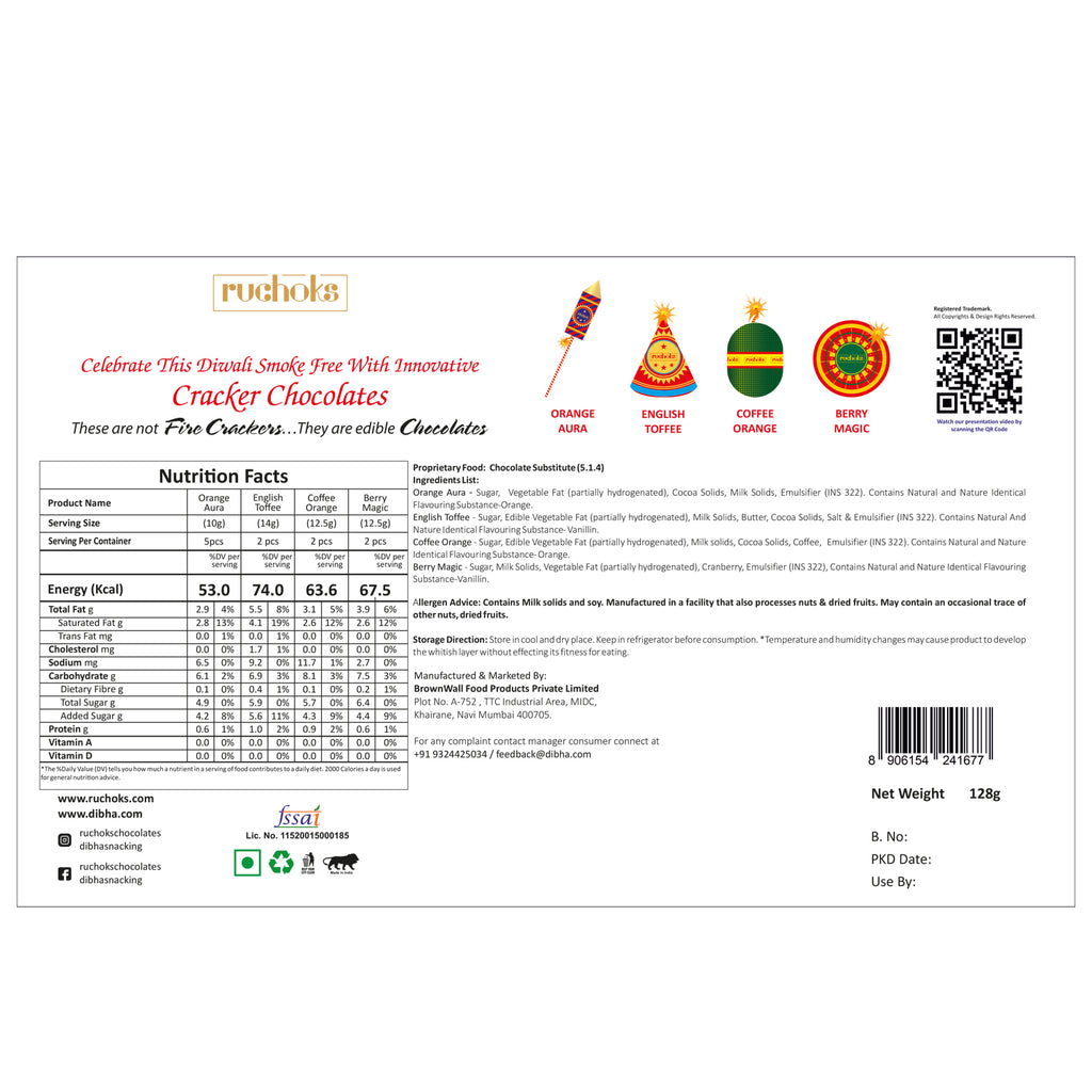 Ruchoks Premium Diwali Cracker Chocolates (P4)