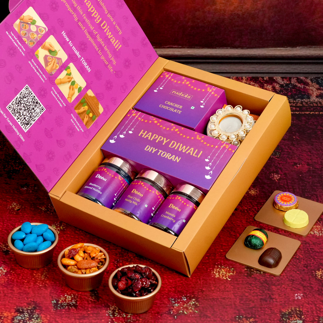 Diwali Chocolate & Snack Gift Box (T03-A)